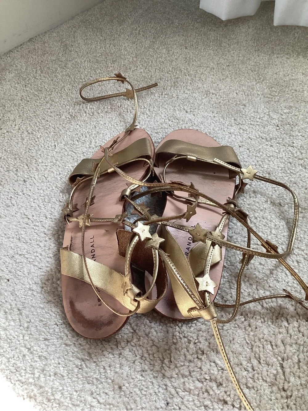 Loeffler Randall Starla Gold Wrap Sandals